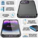 REBEL Aramid Serisi iPhone 14 Pro MagSafe Uyumlu Klf-Black