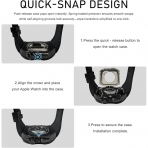 RYUEUYA  Apple Watch 10 46mm Bumper Klf-Black Black 