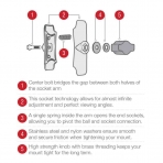 Ram Mounts Aksiyon Kameras Adaptr le Ask Kelepe Montaj Seti RAM-B-108-GOP1U