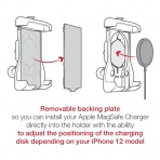 Ram Mounts iPhone 12 Serisi in Bilyal Quick-Grip MagSafe Uyumlu Tutucu RAM-HOL-UN15WBU