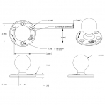 Ram Mounts Bilyeli Byk D Boy Yuvarlak Tabak RAM-D-202U