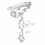 Ram Mounts Gidonlu Quick-Grip Ksa Boy U-Cvata Taban Telefon Montaj Seti RAM-B-149Z-A-PD3U