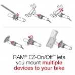 Ram Mounts Garmin Approach Dakota 10/20 Uyumlu EZ-On/Off Bisiklet Balants RAP-274-1-GA36