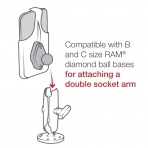 Ram Mounts Form-Fit iPhone 12 Mini/13 Mini Uyumlu Cradle Telefon Tutucu RAM-HOL-AP34U