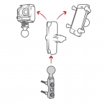 Ram Mounts Motosiklet Fren/Debriyaj Rezervuar Top Taban RAM-B-309-1CHU