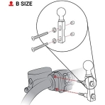 Ram Mounts Motosiklet Fren/Debriyaj Rezervuar Ve Gidon Topu Taban RAM-B-309-7U 