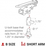 Ram Mounts Quick-Grip XL Telefon Yuvas U-Cvata Taban RAM-B-149Z-A-PD4U