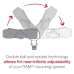 Ram Mounts 16 Dili Direk Ve Kilit Pulu le B Size Bilya Adaptr RAM-B-236U