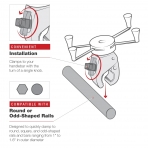 Ram Mounts X-Grip Dk Profilli Orta Boy Tough-Claw le Telefon Yuvas RAM-HOL-UN10-404-2U