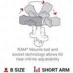 Ram Mounts X-Grip U-Cvata Tabanl Telefon Tutucu Seti RAM-B-149Z-A-UN7U