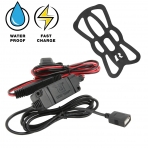  Ram Mounts Tough-Charge 15W Suya Dayankl Kablosuz arjl Motosiklet Montaj Seti RAM-B-149Z-A-UN12W-V7M-1