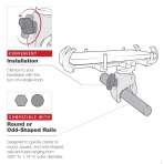  Ram Mounts Dk Profilli Tough-Claw Quick-Grip XL Telefon Yuvas  RAM-HOL-PD4-400-1U 