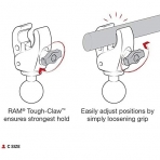 Ram Mounts Tough-Claw Kk Boy Kelepe Bilyal Taban RAP-400U