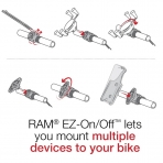 Ram Mounts Garmin Nuvi 220/Zumo 220 Uyumlu EZ-On/Off Bisiklet Montaj Seti RAP-274-1-GA32