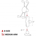 Ram Mounts X-Grip Elmas Tabanl Byk Telefon Tutucu Seti RAM-B-102-UN10U