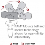 Ram Mounts X-Grip Kk Tabanl atal Motosiklet in Telefon Tutucu Seti RAM-B-176-A-UN10U