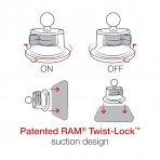 Ram Mounts X-Grip Twist-Lock Vantuzlu Ara i Uzun Boy Telefon Tutucu Seti RAM-B-166-C-UN10U