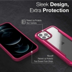 Raptic Apple iPhone 12 Pro Max Shield Serisi Klf (MIL-STD-810G)-Cranberry
