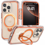 Raptic iPhone 16 Pro Max 360 Spin Klf -Orange