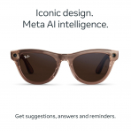 Ray-Ban Meta Skyler Ak�ll� G�zl�k (Gen 2)-Shiny Transparent Peach/Transitions Brown