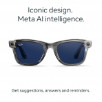 Ray-Ban Meta Wayfarer Ak�ll� G�zl�k (Gen 2, Standart)-Shiny Transparent Grey/Transitions Sapphire