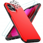 Red2Fire iPhone 14 Darbeye Dayankl Klf (MIL-STD-810G)-Mate Red