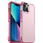 Red2Fire iPhone 14 Darbeye Dayankl Klf (MIL-STD-810G)-Pink