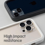 RhinoShield 9H Temperli Apple iPhone 15 Pro/15 Pro Max Kamera Koruyucu(2 Adet)-Blue