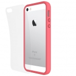 RhinoShield Apple iPhone 5/SE/5S CrashGuard Bumper Klf (MIL-STD-810G)-Coral Pink