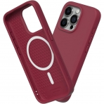 RhinoShield SolidSuit Serisi Apple iPhone 15 Pro MagSafe Uyumlu Klf (MIL-STD-810G)-Bordeaux Red