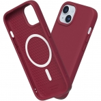 RhinoShield SolidSuit Serisi Apple iPhone 15 MagSafe Uyumlu Klf (MIL-STD-810G)-Bordeaux Red