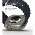 Rin gke Apple Watch Ultra/2.Nesil 49mm Bumper Klf-Clear Titanium Gray