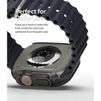 Rin gke Apple Watch Ultra/2.Nesil 49mm Bumper Klf-Clear Titanium Black