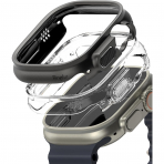 Rin gke Apple Watch Ultra/2.Nesil 49mm Bumper Klf-Clear Titanium Black