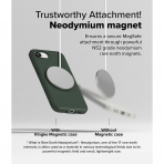 Rin gke Apple iPhone 16e MagSafe Onyx Klf-Magnetic Dark Green 