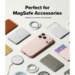 Rin gke Apple iPhone 17 Pro Silikon Klf-Pink Sand