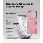Rin gke iPhone 16 Pro Macaron MagSafe Klf-Light Purple