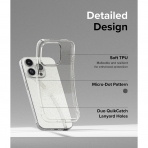 Ringke Air Serisi Apple  iPhone 15 Pro Silikon Klf-Glitter Clear