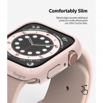 Ringke Apple Watch 6 Bumper Klf (44mm)(2 Adet)-Clear Peanch Pink