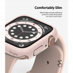 Rin gke Apple Watch 6 44mm Bumper Klf -Clear Peanch Pink