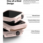 Rin gke Apple Watch 6 44mm Bumper Klf -Clear Peanch Pink