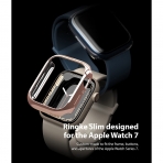 Rin gke nce Apple Watch 7 41mm Bumper Klf -Clear Chrome Rose Gold 