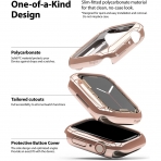 Ringke nce Apple Watch 7 Bumper Klf (41mm)(2 Adet)-Clear Chrome Rose Gold 