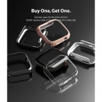 Ringke nce Apple Watch 7 Bumper Klf (41mm)(2 Adet)-Clear Chrome Rose Gold 