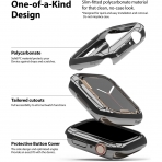 Ringke nce Apple Watch 7 Bumper Klf (41mm)(2 Adet)-Clear Dark Chrome