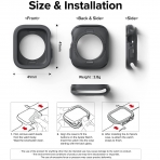 Rin gke Apple Watch 7 41mm Silikon Bumper Klf -Dark Gray