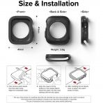 Rin gke Apple Watch 7 41mm Silikon Bumper Klf -Black