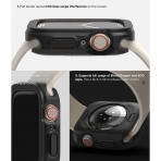 Rin gke Apple Watch 7 41mm Silikon Bumper Klf -Black