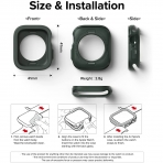 Rin gke Apple Watch 7 41mm Silikon Bumper Klf -Dark Green