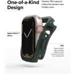 Ringke Apple Watch 7 Silikon Bumper Klf (41mm)-Dark Green